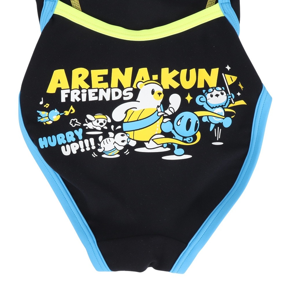 アリーナ（ARENA）（キッズ）競泳水着 ジュニア 女子 水泳 トレーニングワンピース AS5SWM01G BK01