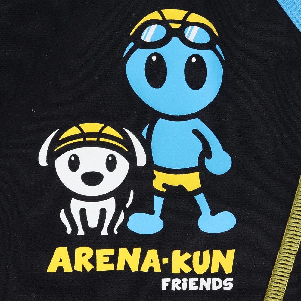 アリーナ（ARENA）（キッズ）競泳水着 ジュニア 女子 水泳 トレーニングワンピース AS5SWM01G BK01