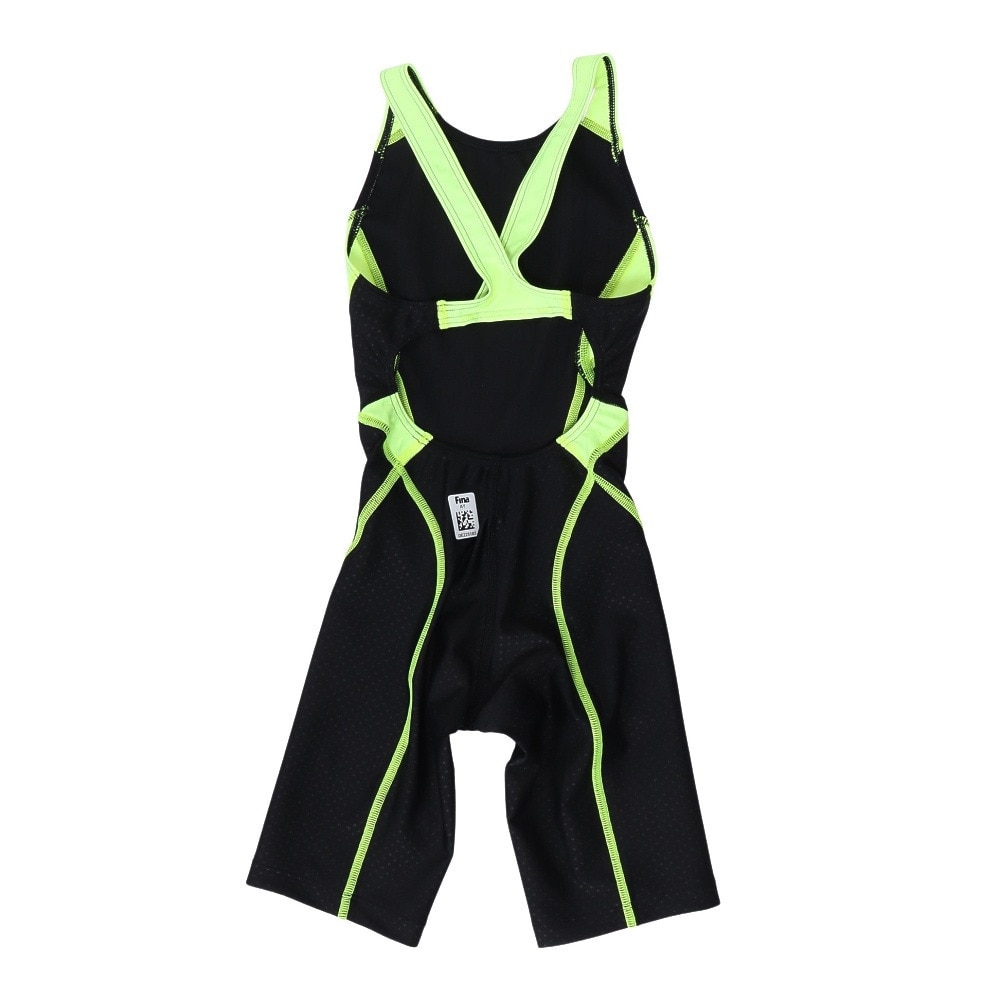 アリーナ（ARENA）（キッズ）競泳水着 ジュニア 女子 水泳 ジユニア アクアレーシング ハーフスパッツ WA承認 ARN-2050WJ BKYL
