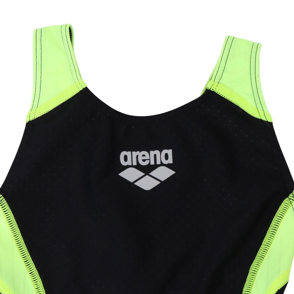 アリーナ（ARENA）（キッズ）競泳水着 ジュニア 女子 水泳 ジユニア アクアレーシング ハーフスパッツ WA承認 ARN-2050WJ BKYL