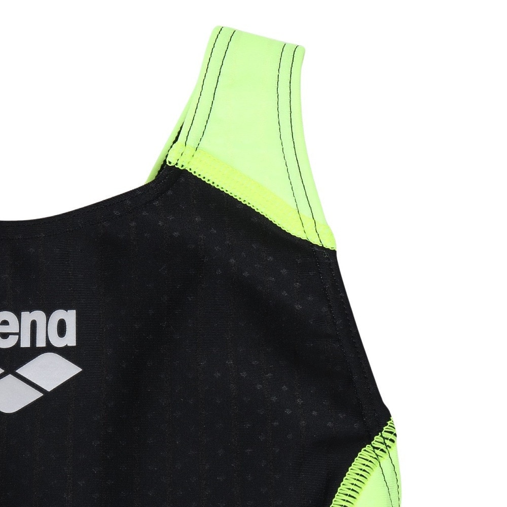 アリーナ（ARENA）（キッズ）競泳水着 ジュニア 女子 水泳 ジユニア アクアレーシング ハーフスパッツ WA承認 ARN-2050WJ BKYL
