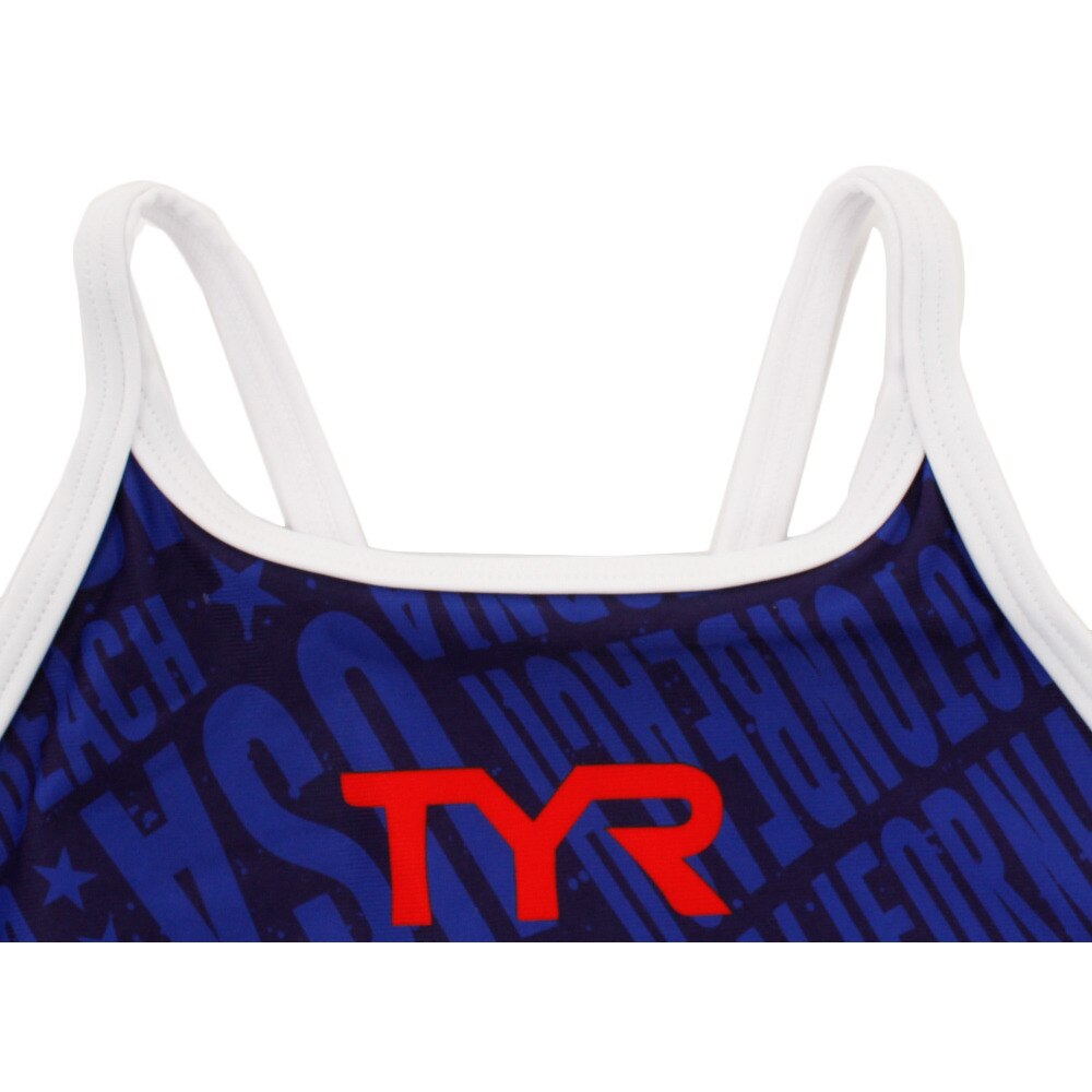 ティーワイアール（TYR）（キッズ）水着 ガールズ 女児 ジュニア トレーニング用 CHEVRON FCHEVJR-18M NV