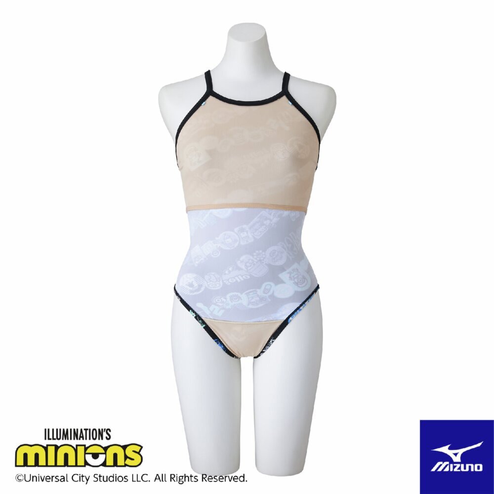 ミズノ（MIZUNO）（キッズ）競泳水着 ジュニア 女子 水泳 ミニオン
