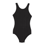 エックス チームスポーツ（X-TEAM SP）（キッズ）スクール水着 女の子 水泳 ワンピース 833G5FM3905 BLK 黒 ブラック UVカット UPF50+ ジュニア 女児 女子