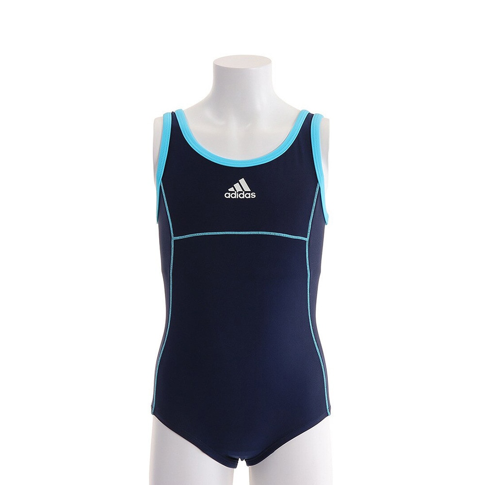 アディダス｜アディダス（adidas）（キッズ）スクール水着 女の子 水泳 ジュニア スイミングウェア Uバッグワンピース ネイビー  ELE65-CX1991 ジュニア 女児 女子 スポーツ用品はスーパースポーツゼビオ