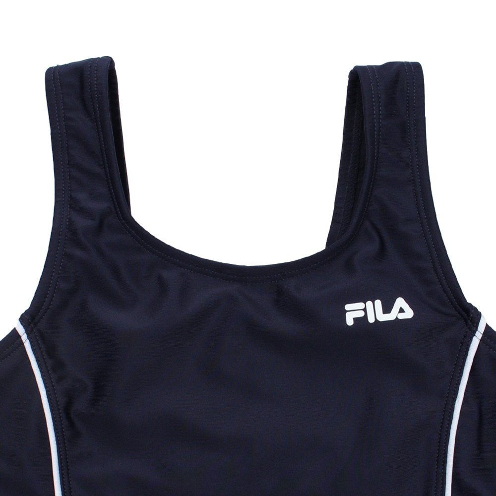 フィラ｜フィラ（FILA）（キッズ）スクール水着 女の子 水泳 めくれ防止タンキニ セパレート ネイビー 125686NWT1 ジュニア 女児 女子  UVカット スポーツ用品はスーパースポーツゼビオ
