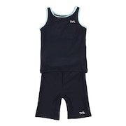 ティア（TYR）（キッズ）スクール水着 女の子 水泳 ガールズ セパレート ハーフスパッツ TSCHOL112X NVYSAX　撥水　UVカット　UPF50+