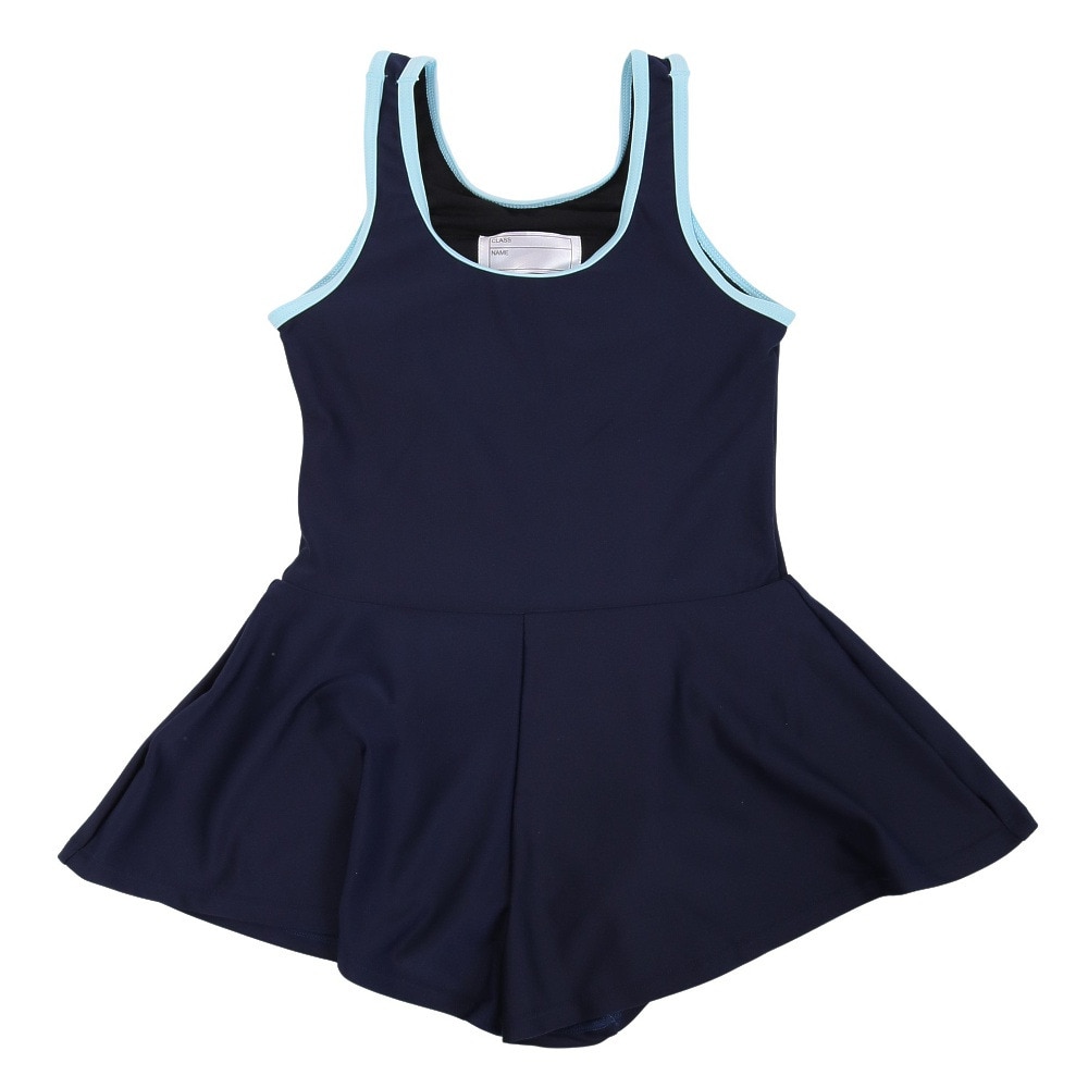 ティーワイアール（TYR）（キッズ）スクール水着 ジュニア ガールズAラインワンピース USCHALSTCH122X  NVYSAX　水泳　水泳　撥水　UVカット　UPF50+