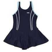 ティーワイアール(TYR)(キッズ)スクール水着 ジュニア ガールズAラインワンピース USCHALSTCH122X  NVYSAX 水泳 水泳 撥水 UVカット UPF50+