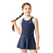 ナイキ(NIKE)(キッズ)スクール水着 ジュニア 女子 水泳 NIKE23SP ガールズ キュロットワンピース 1991062-06