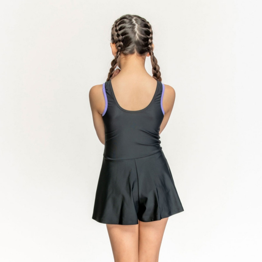 ナイキ（NIKE）（キッズ）スクール水着 ジュニア 女子 水泳 ガールズ キュロットワンピース 紫 120-170センチ 1991082-012 スポーツ 運動 小学生 中学生 新調