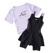 (キッズ)スクール水着 ジュニア 女子 水泳 Tシャツセット オンスクール 125665-PPL