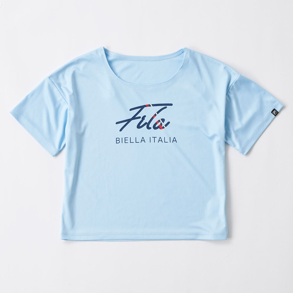 フィラ（FILA）（キッズ）スクール水着 ジュニア 女子 水泳 シャツセット オンスクール 125665-SAX