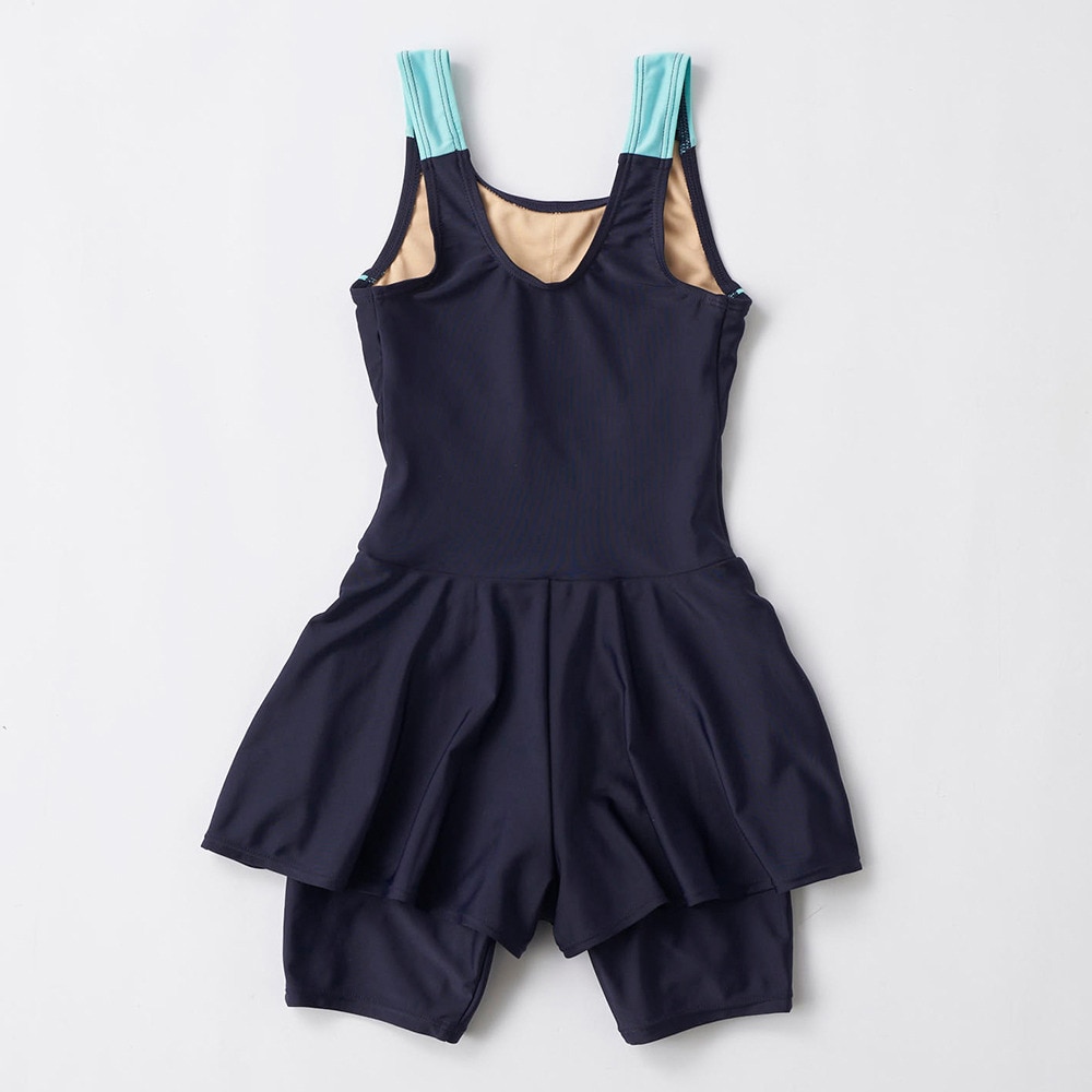 フィラ（FILA）（キッズ）スクール水着 ジュニア 女子 水泳 シャツセット オンスクール 125665-SAX