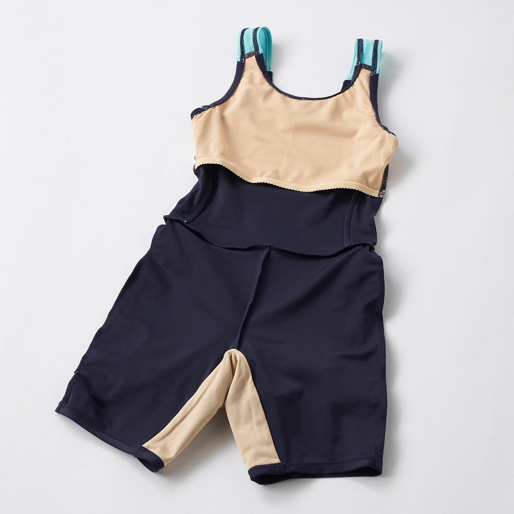 フィラ（FILA）（キッズ）スクール水着 ジュニア 女子 水泳 シャツセット オンスクール 125665-SAX