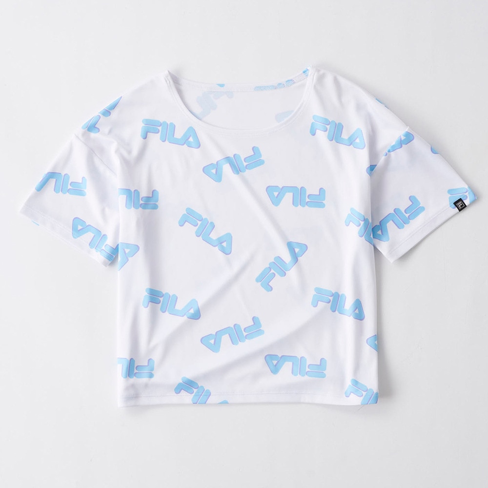フィラ（FILA）（キッズ）スクール水着 ジュニア 女子 水泳 Tシャツセット オンスクール 125666-SAX