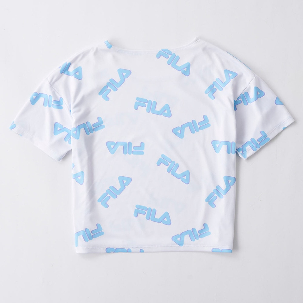 フィラ（FILA）（キッズ）スクール水着 ジュニア 女子 水泳 Tシャツセット オンスクール 125666-SAX