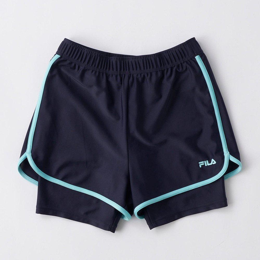 フィラ（FILA）（キッズ）スクール水着 ジュニア 女子 水泳 Tシャツセット オンスクール 125666-SAX