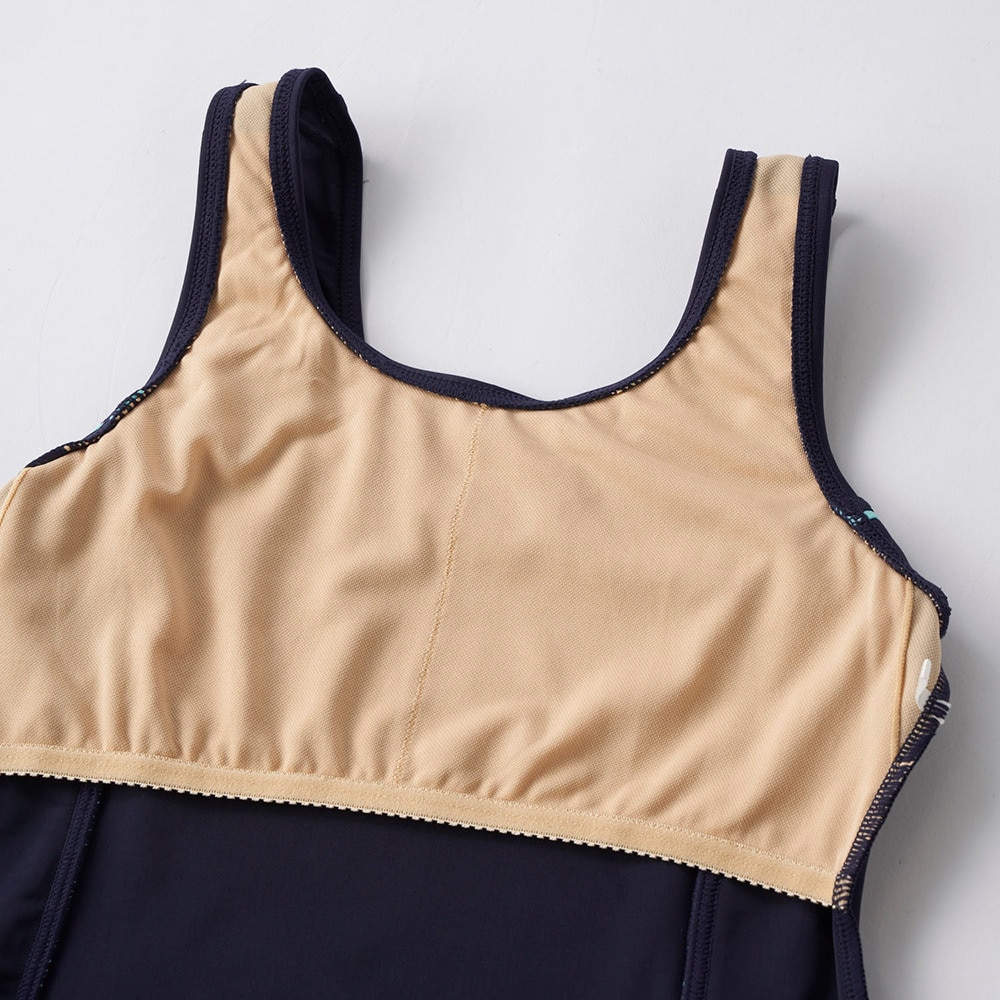 フィラ（FILA）（キッズ）スクール水着 ジュニア 女子 水泳 Tシャツセット オンスクール 125666-SAX