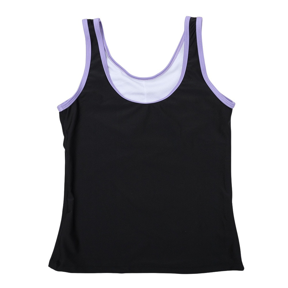 アナップ（ANAP）（キッズ）ジュニア 女子 水泳 オンスクール水着 Tシャツ付き セパレート 3点セット 黒×紫 140-160cm 372855-25BLK UVカット UPF50+