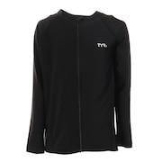 ティーワイアール(TYR)(キッズ)水着 ボーイズ UVカット 男児 ジュニア フルジップラッシュガード TSCHOLZRASH112X BLK