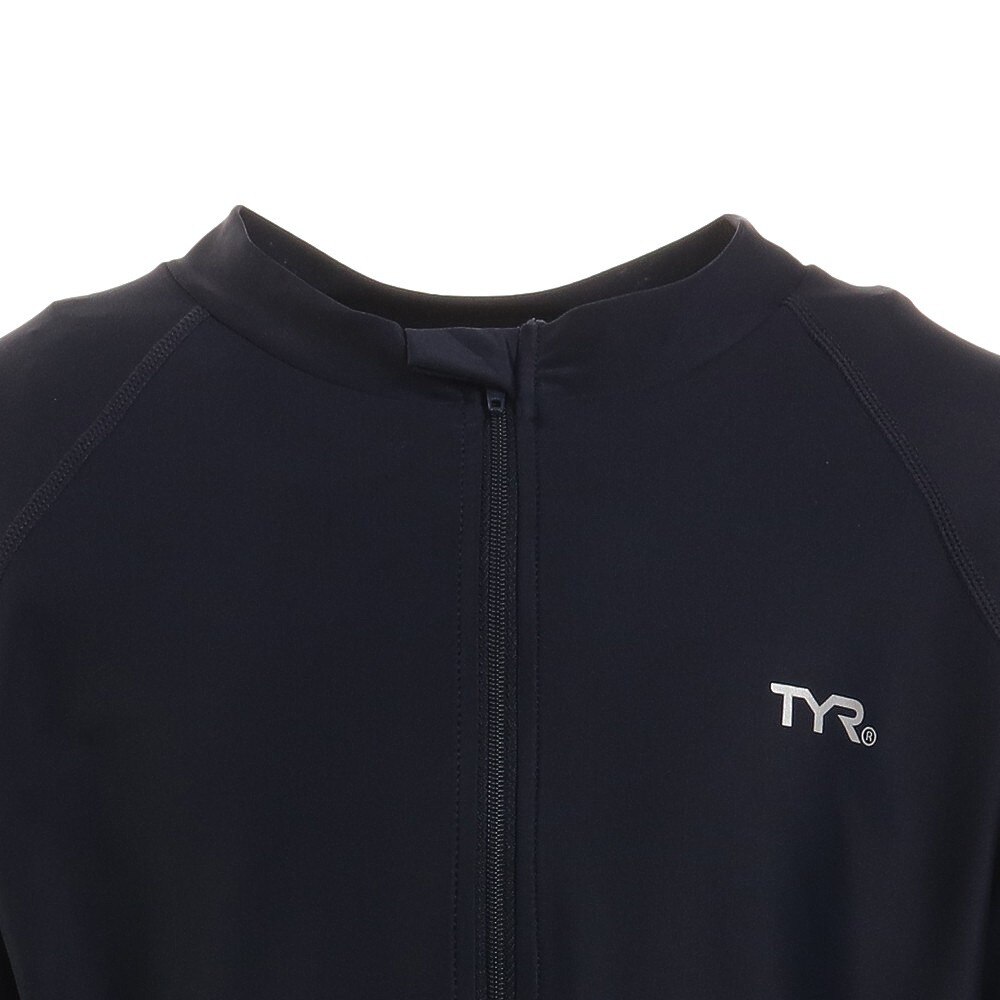 ティア（TYR）（キッズ）水着 ボーイズ UVカット 男児 ジュニア フルジップラッシュガード TSCHOLZRASH112X NVY★★★