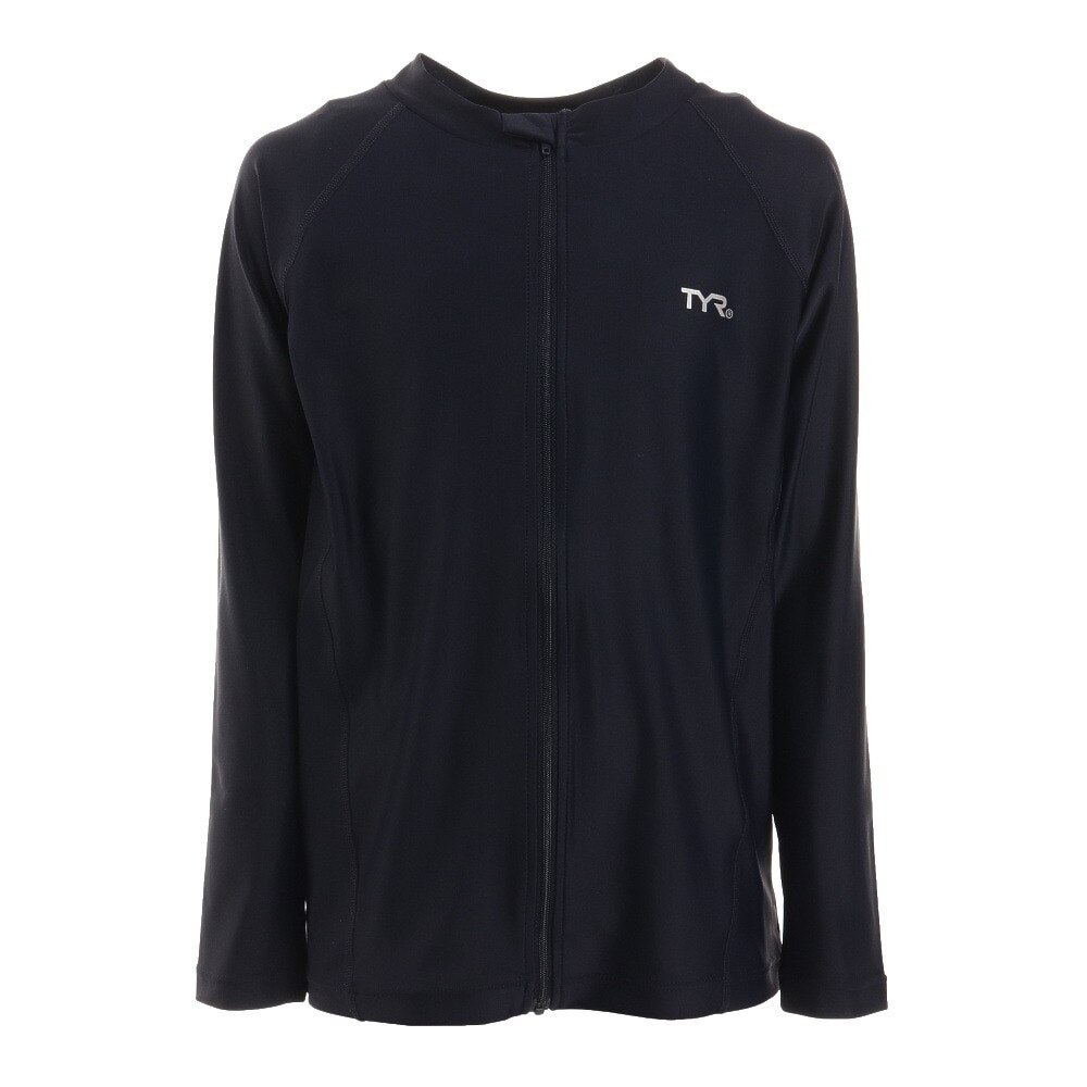 ティア（TYR）（キッズ）水着 ボーイズ UVカット 男児 ジュニア フルジップラッシュガード TSCHOLZRASH112X NVY★★★