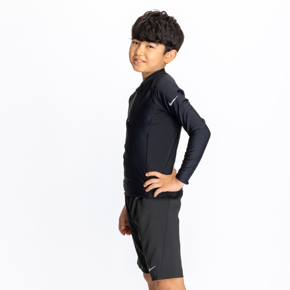 ナイキ（NIKE）（キッズ）水着 ジュニア 長袖ショーツセット 1991112-009 