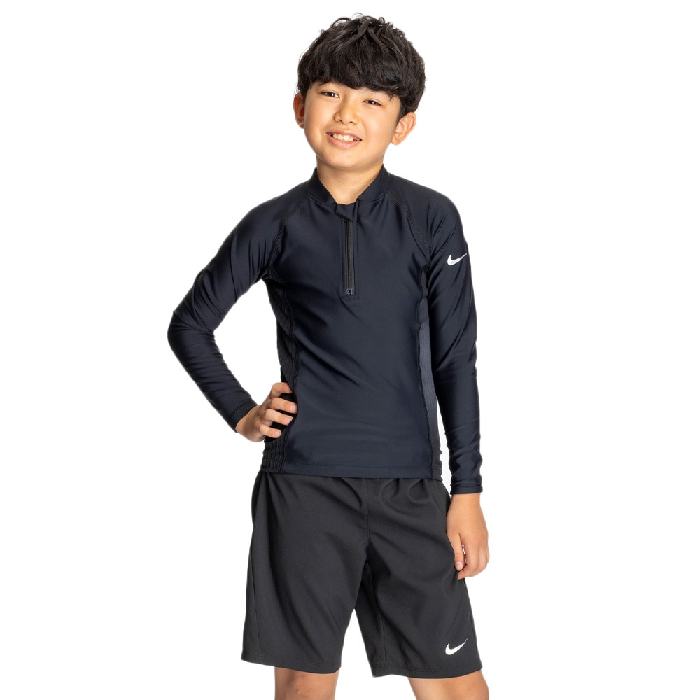ナイキ（NIKE）（キッズ）水着 ジュニア 長袖ショーツセット 1991112-009 