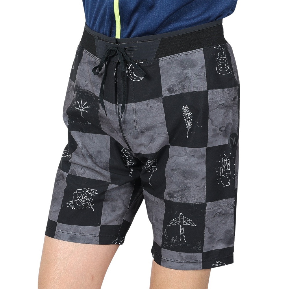 ハーレー（HURLEY）（メンズ）水着 海パン ボードショーツ HRLY P SRFCHK18 AJ9717-010 ブラック