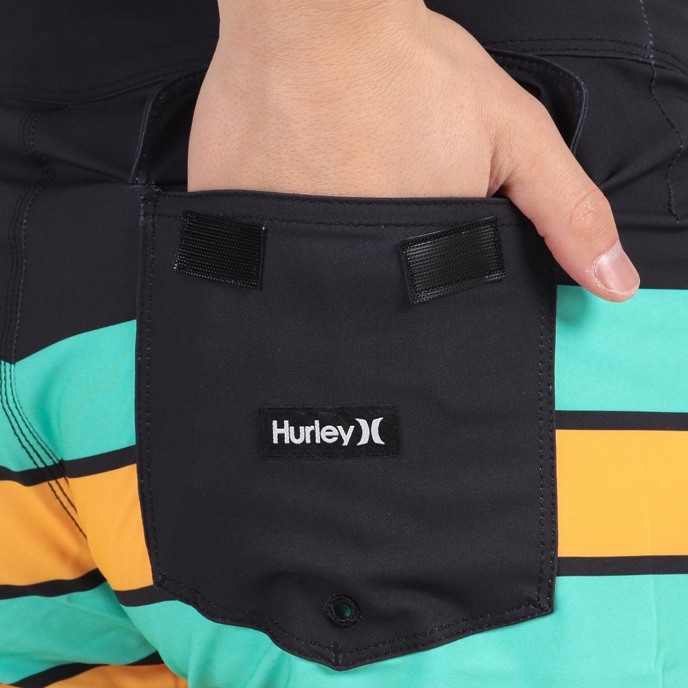 ハーレー（HURLEY）（メンズ）水着 海パン ボードショーツ PHTM EASY 18 22 CQ8596-010 ブラック×グリーン