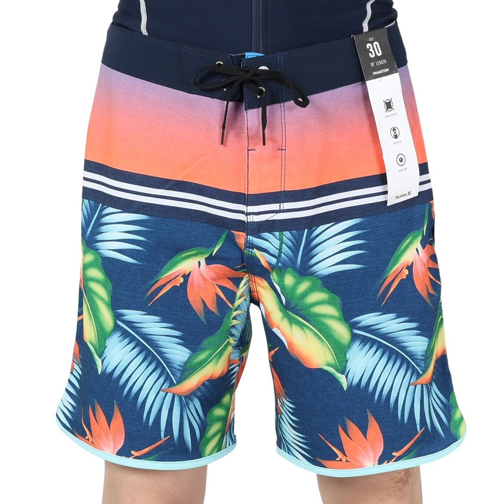 ハーレー（HURLEY）（メンズ）水着 海パン ハーフパンツ ボードショーツ PHTM PARADISE BIRDS 18 22 CU0711-494 ネイビー