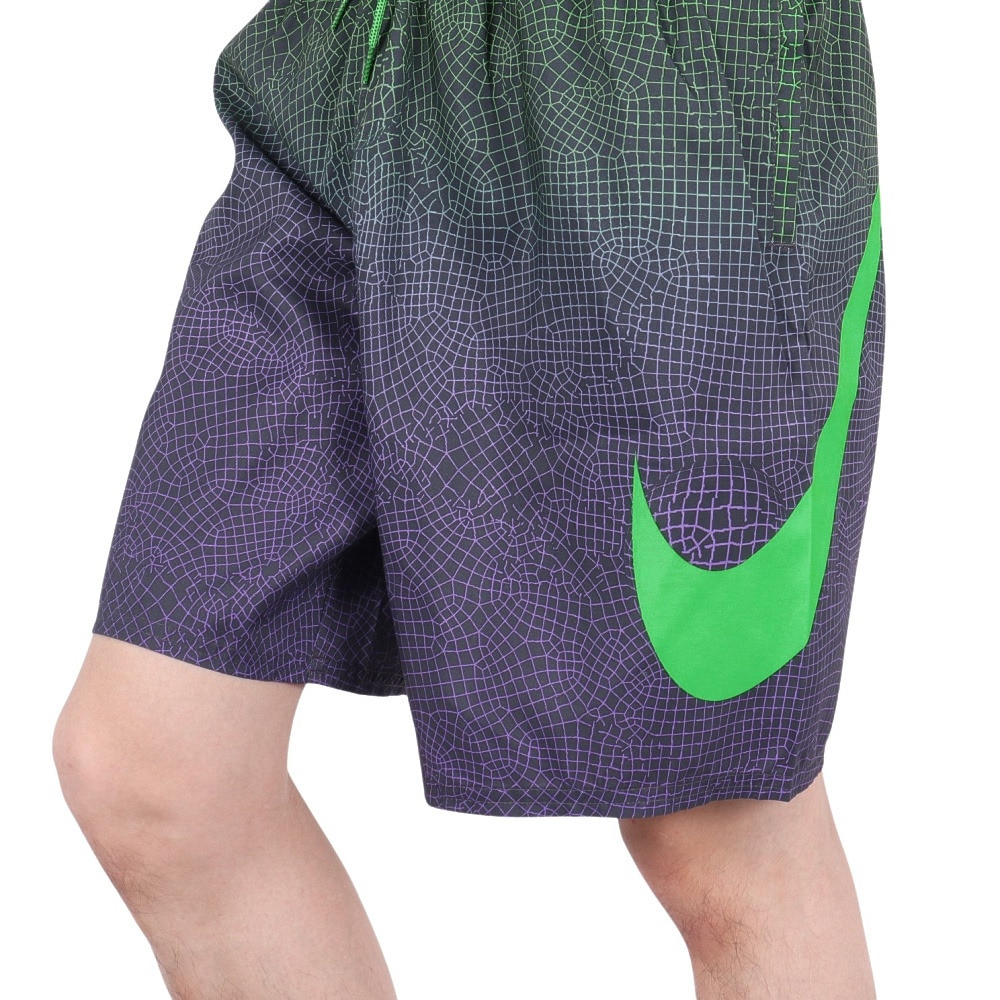 ナイキ（NIKE）（メンズ）水着 ハーフパンツ プリント 9 ボレーショーツ NESSD541-380 グリーン