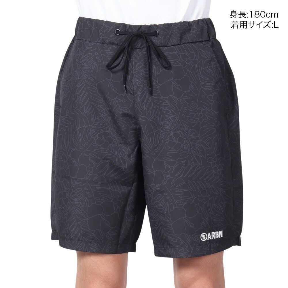 エアボーン（ARBN）（メンズ）水着 海水パンツ アウトライン サーフ ショートパンツ 水陸両用 AB24SSM-APP0915BLK