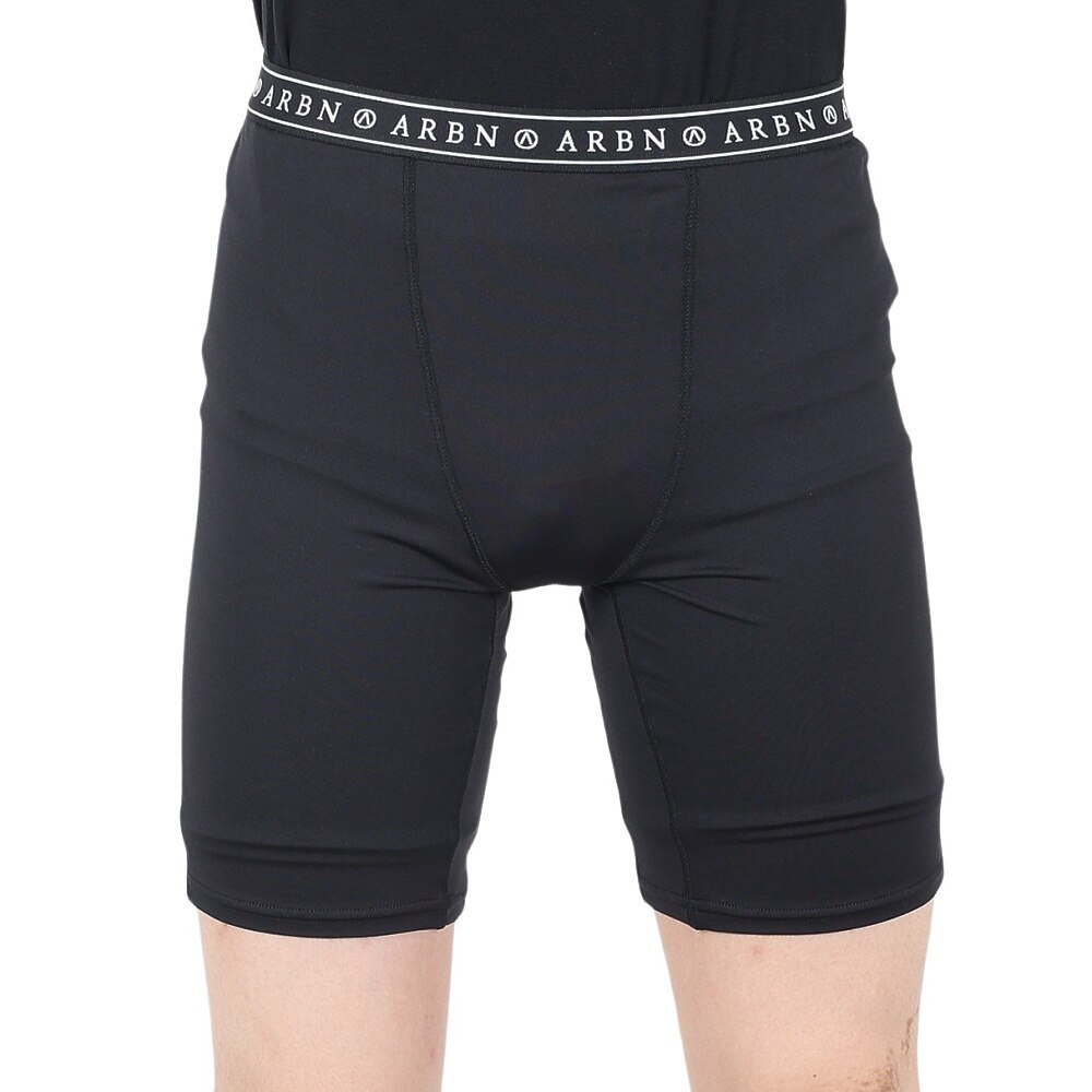 エアボーン（ARBN）（メンズ）ラッシュガード サーフィン パンツ インナー 速乾 UVカット アウトドア マリンスポーツ RUSH SHORTS 22S-ARBN-034SP-BLK