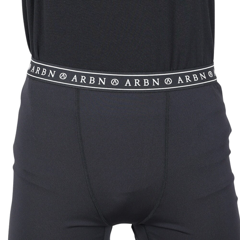 エアボーン（ARBN）（メンズ）ラッシュガード サーフィン パンツ インナー 速乾 UVカット アウトドア マリンスポーツ RUSH SHORTS 22S-ARBN-034SP-BLK