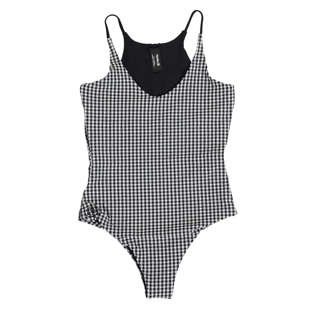 ハーレー（HURLEY）（レディース）水着 ワンピース ブラック ギンガムチェック QD GINGHAM BS 22 AV2764-010