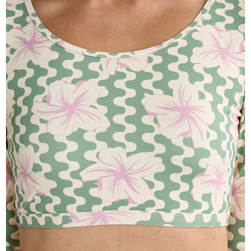 ロキシー（ROXY）（レディース）PARTY WAVES ロングスリーブ ビキニ 長袖ラッシュガード ボトム 上下セット 25SPRSW251006BAS