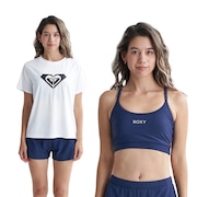 (レディース)水着 3点セット 半袖 ラッシュTシャツ付き ROXY STEP 24SPRSW241008NVY