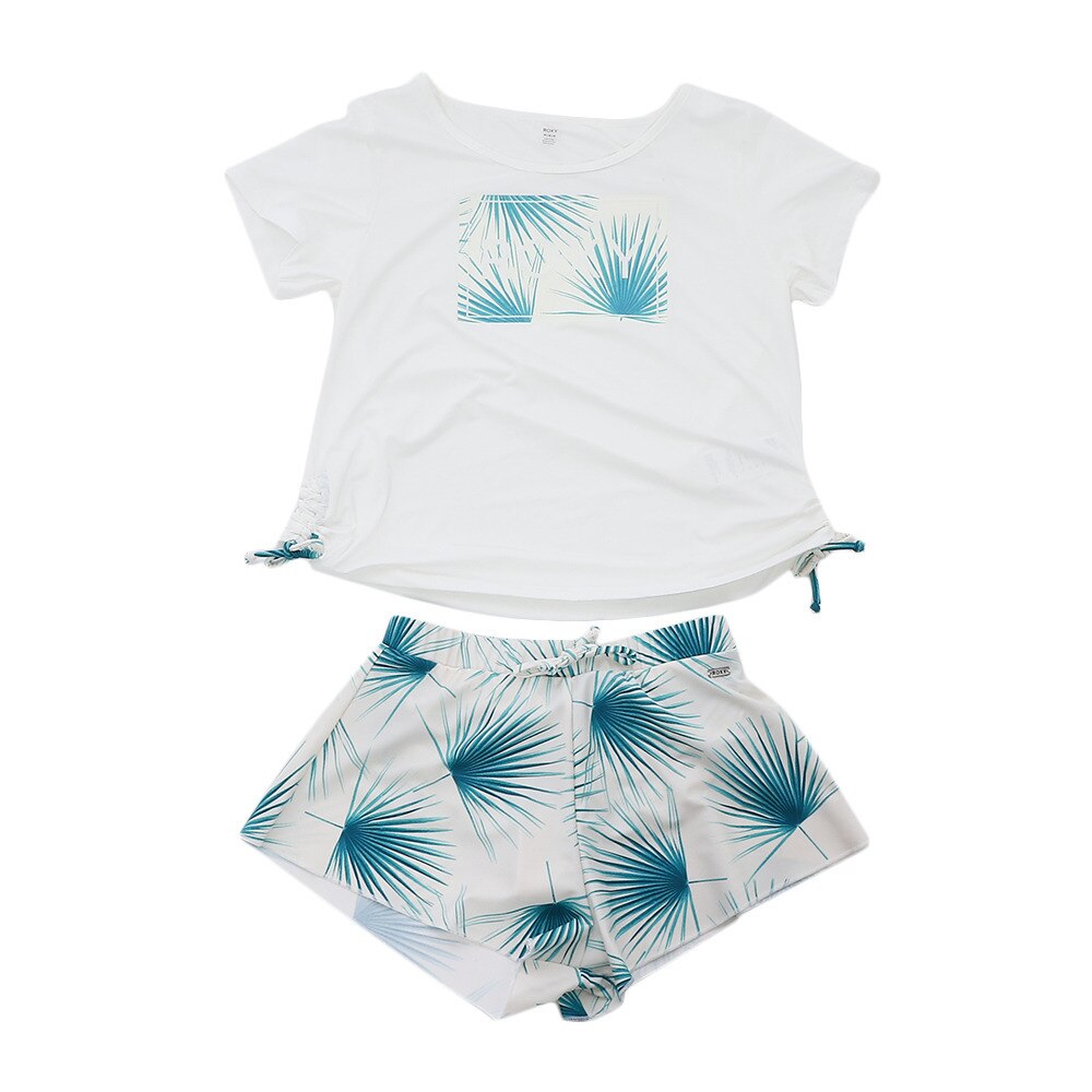  水着 レディース ラッシュTシャツ付き ボタニカル柄 3点セット PALM DANCE 19SPRSW191010WHT