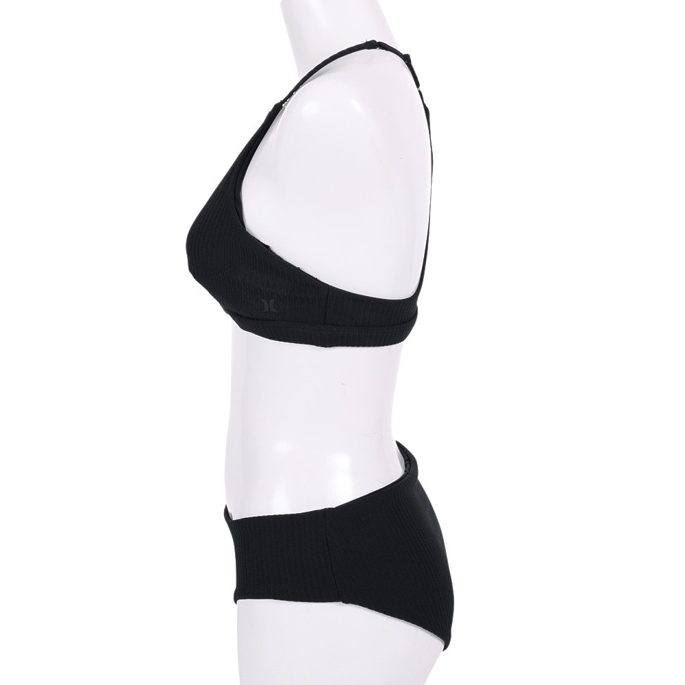 ハーレー（HURLEY）（レディース）速乾 サポート力 抜群 水着 ビキニ 上下セット マリンウェア RIB HIGH NECK SURF 22 GBWQD6566-010 ブラック