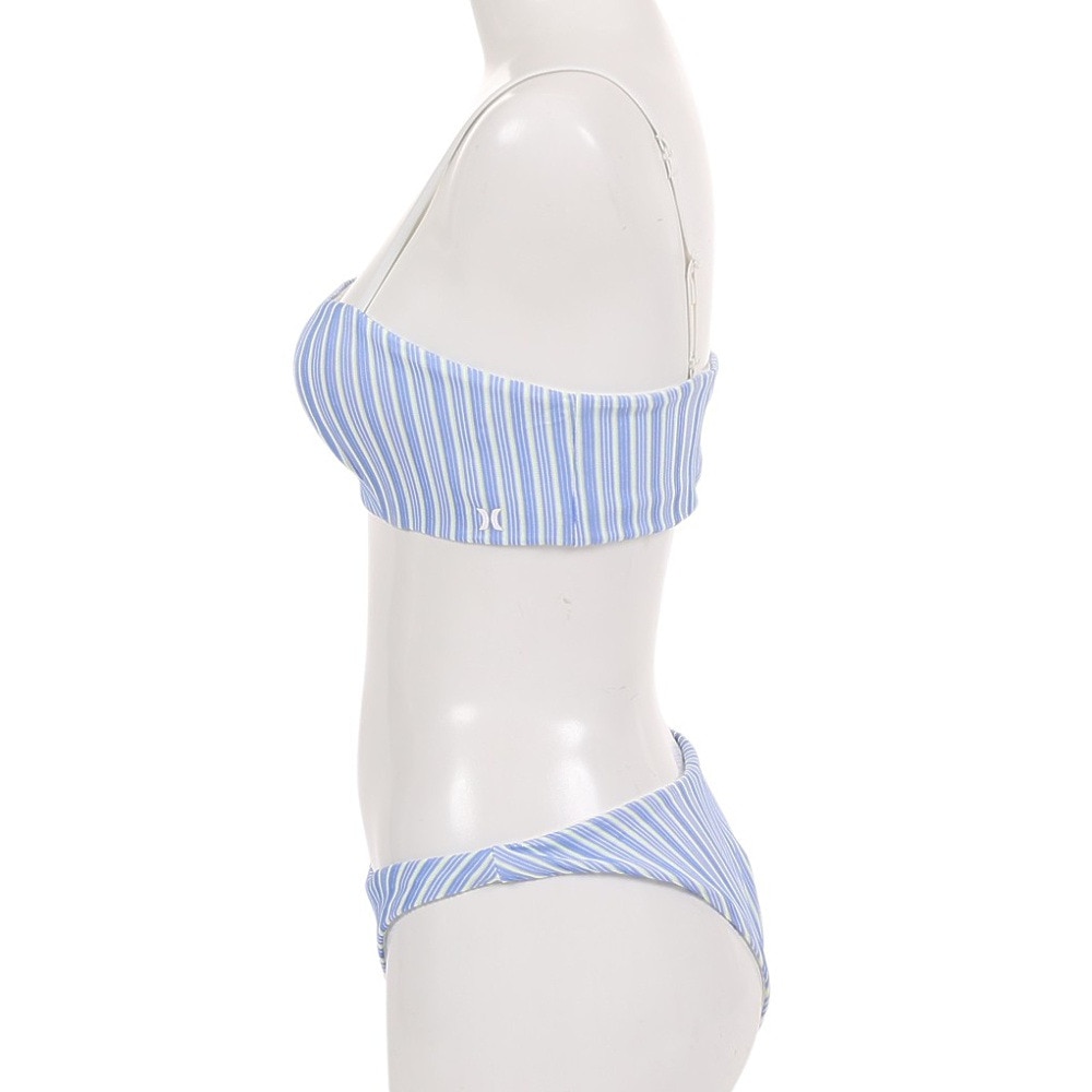 ハーレー（HURLEY）（レディース）速乾 トップス サイズ調整可能 ビキニ セット 水着 ブルー RADIAL STRAIGHT 22 GBWQD1621-133