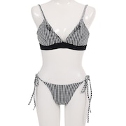 (レディース)水着 ビキニ セット ブラック ギンガムチェック QD GINGHAM TRI GBWQD5862-010