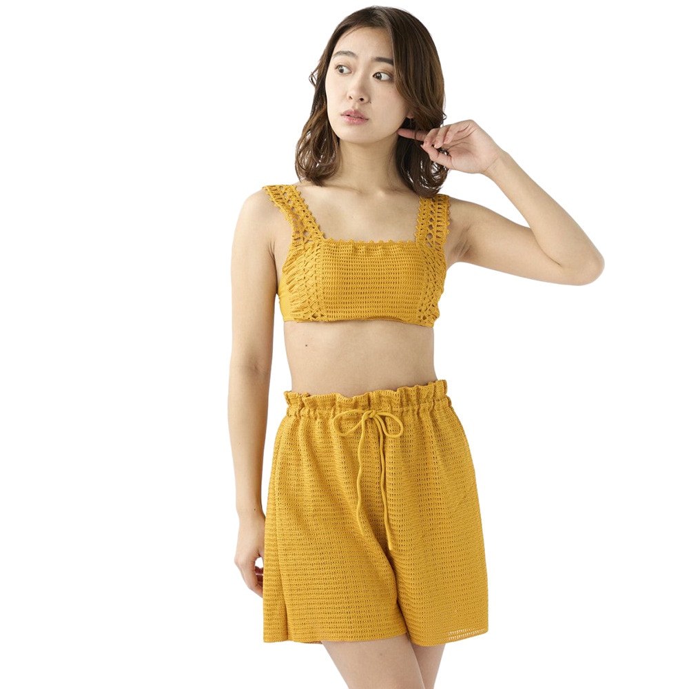 オーシャンパシフィック（Ocean Pacific）（レディース）水着 セット レディース ビキニ ショートパンツ クロシェ 3点セット  522802MUS マリン、ウィンタースポーツ用品はヴィクトリア