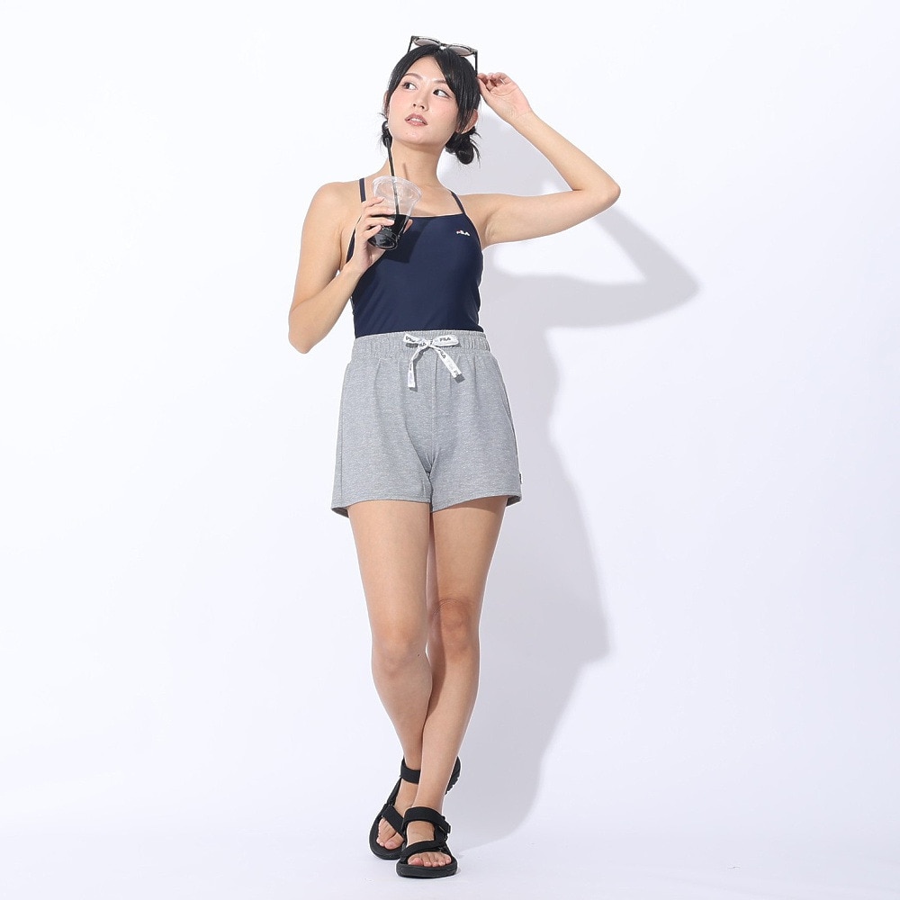 フィラ（FILA）（レディース）水着 4点セット ジュニア ガールズ ラッシュガード ロゴTシャツ付き タンキニ 324601-NV