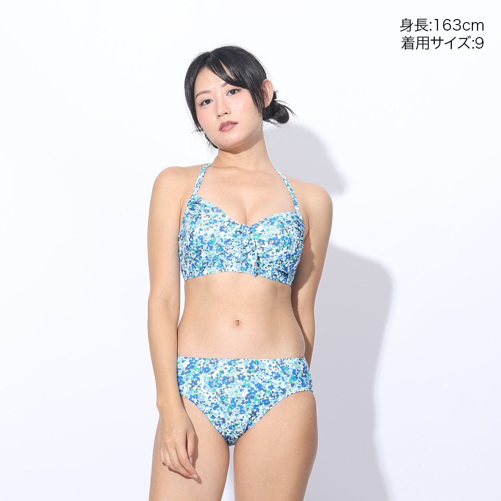 フィラ（FILA）（レディース）水着 4点セット ガールズ ロゴTシャツ付き 324603-WT ホワイト 上下水着 フラワー
