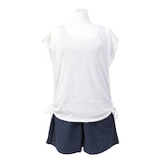 (レディース)水着 4点セット 水着上下&Tシャツ&パンツ 940201BLU