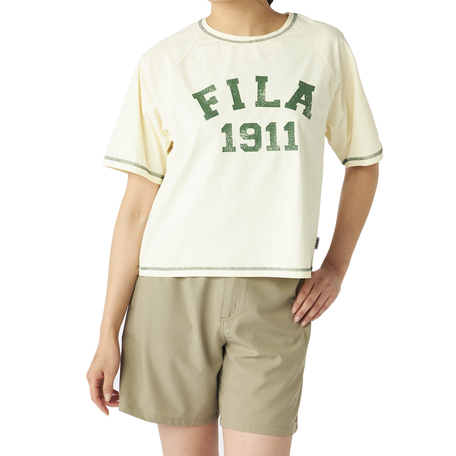 フィラ（FILA）（レディース）水着 カバーアップTシャツ タンキニ 4点セット 325601-CRM