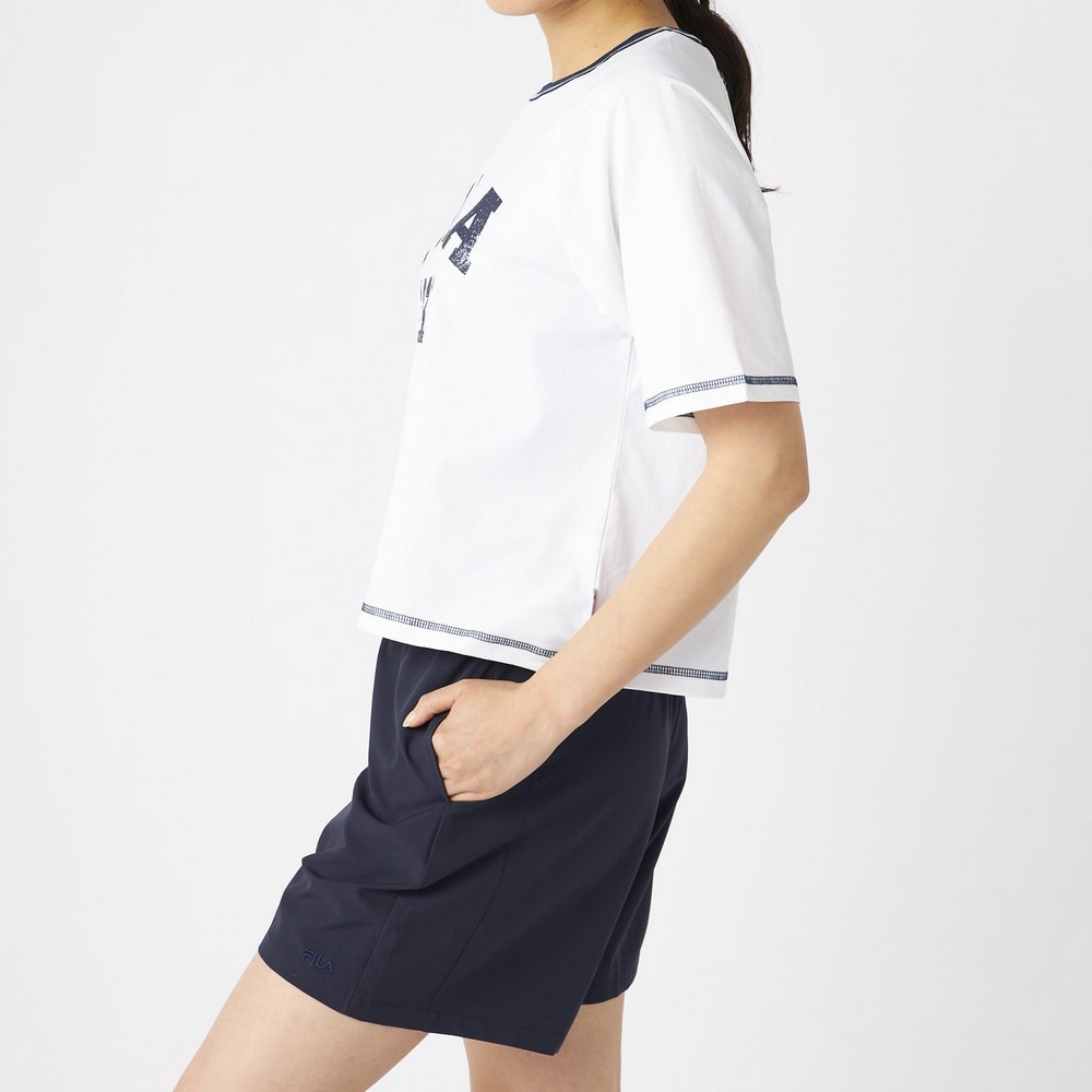 フィラ（FILA）（レディース）水着 カバーアップTシャツ タンキニ 4点セット 325601-WT