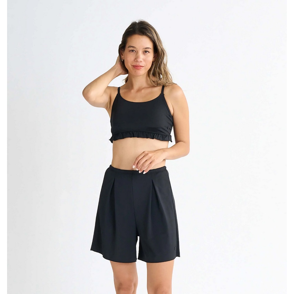 ロキシー（ROXY）（レディース）水着 3点セット ラッシュTシャツ付き ARTSY FLORAL 25SPRSW251010BLK
